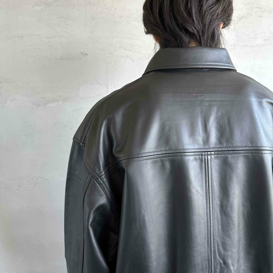 Jeans Factory Clothes [ジーンズファクトリークローズ] ラムレザーボンバージャケット [24410JF] BLACK
