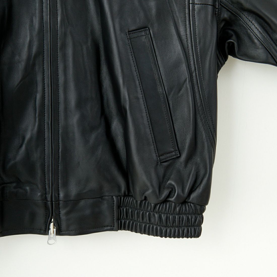 Jeans Factory Clothes [ジーンズファクトリークローズ] ラムレザーボンバージャケット [24410JF] BLACK