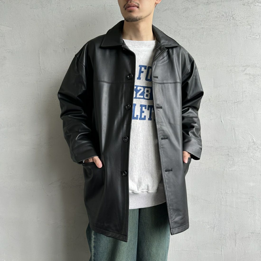 BLACK&&モデル身長：168cm 着用サイズ：L&&