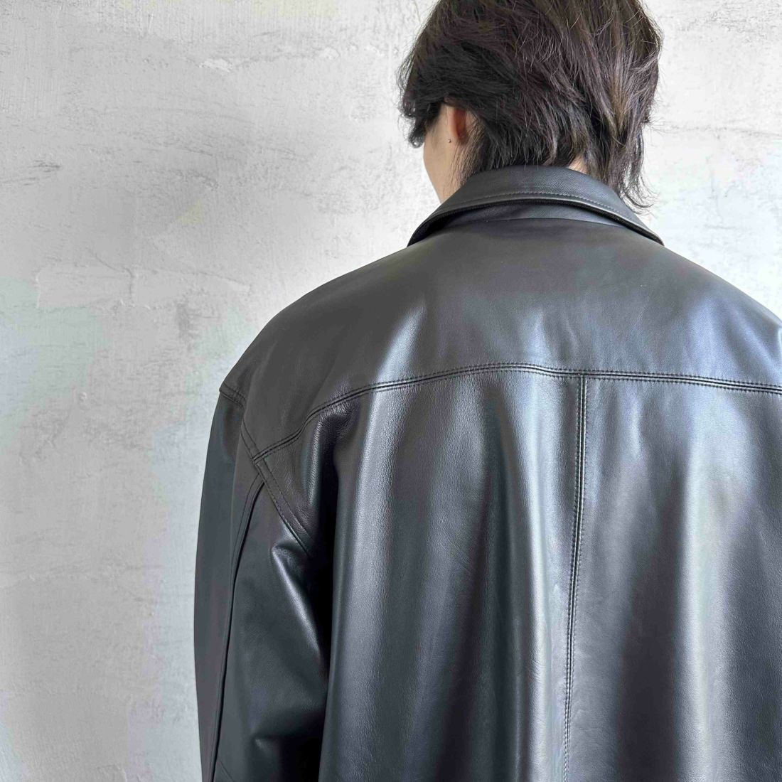 Jeans Factory Clothes [ジーンズファクトリークローズ] ラムレザーカーコート [24411JF] BLACK