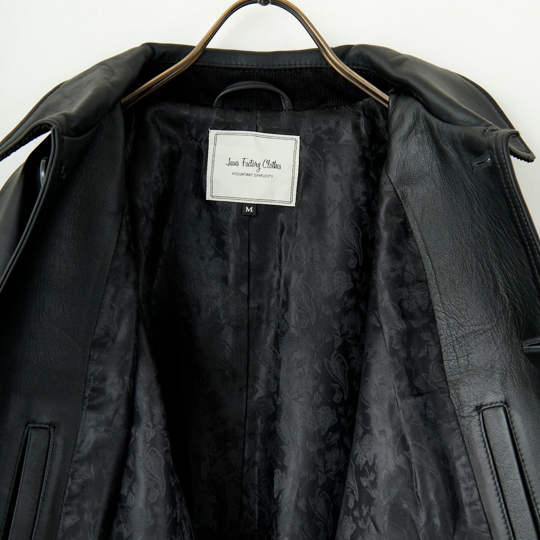 Jeans Factory Clothes [ジーンズファクトリークローズ] ラムレザーカーコート [24411JF] BLACK