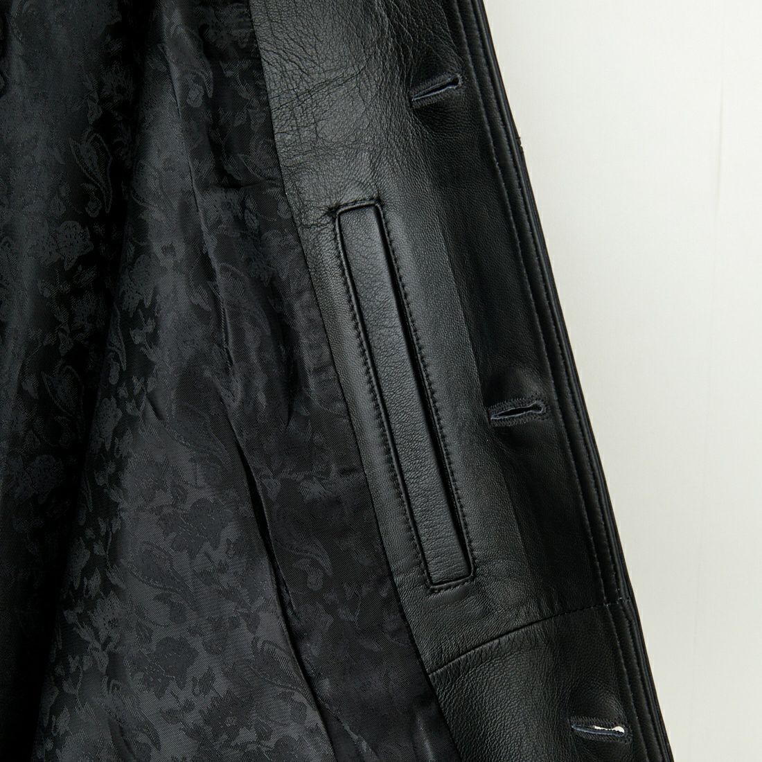 Jeans Factory Clothes [ジーンズファクトリークローズ] ラムレザーカーコート [24411JF] BLACK