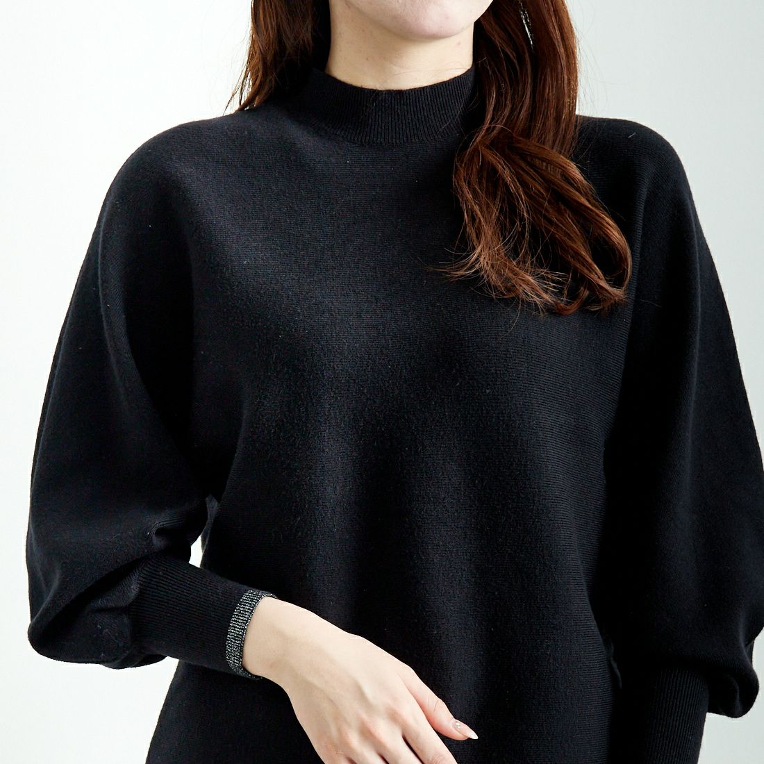 Jf Ready Made [ジェイエフレディメイド] ハイネックバナナスリーブニット [650099] 109 ﾌﾞﾗｯｸ