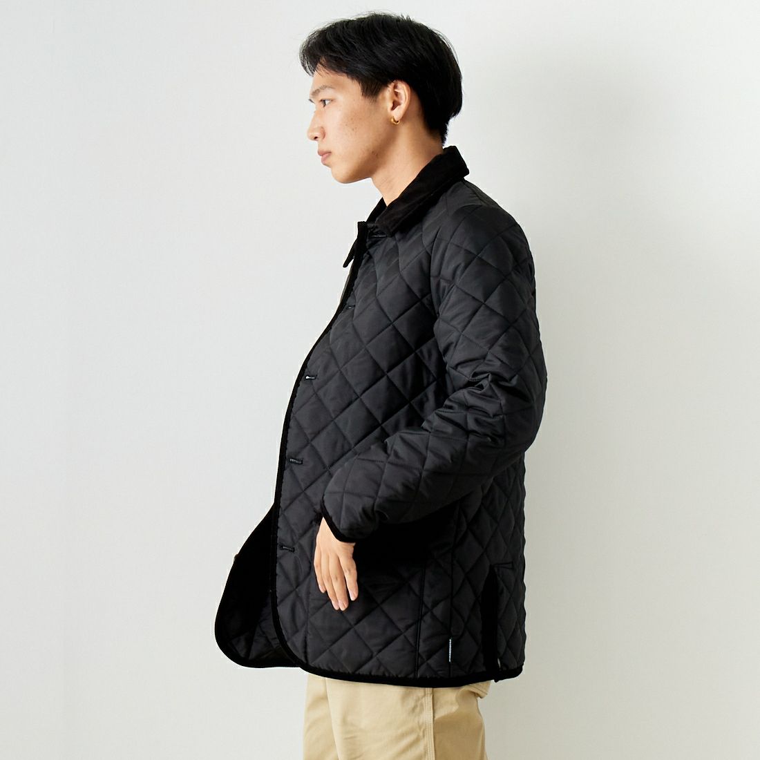 Traditional Weatherwear [トラディショナル ウェザーウェア] ウェーバリー [APQCO0250AA] AA01 BLK/B &&モデル身長：179cm 着用サイズ：40&&