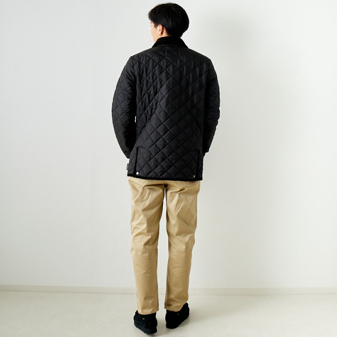 Traditional Weatherwear [トラディショナル ウェザーウェア] ウェーバリー [APQCO0250AA] AA01 BLK/B &&モデル身長：179cm 着用サイズ：40&&