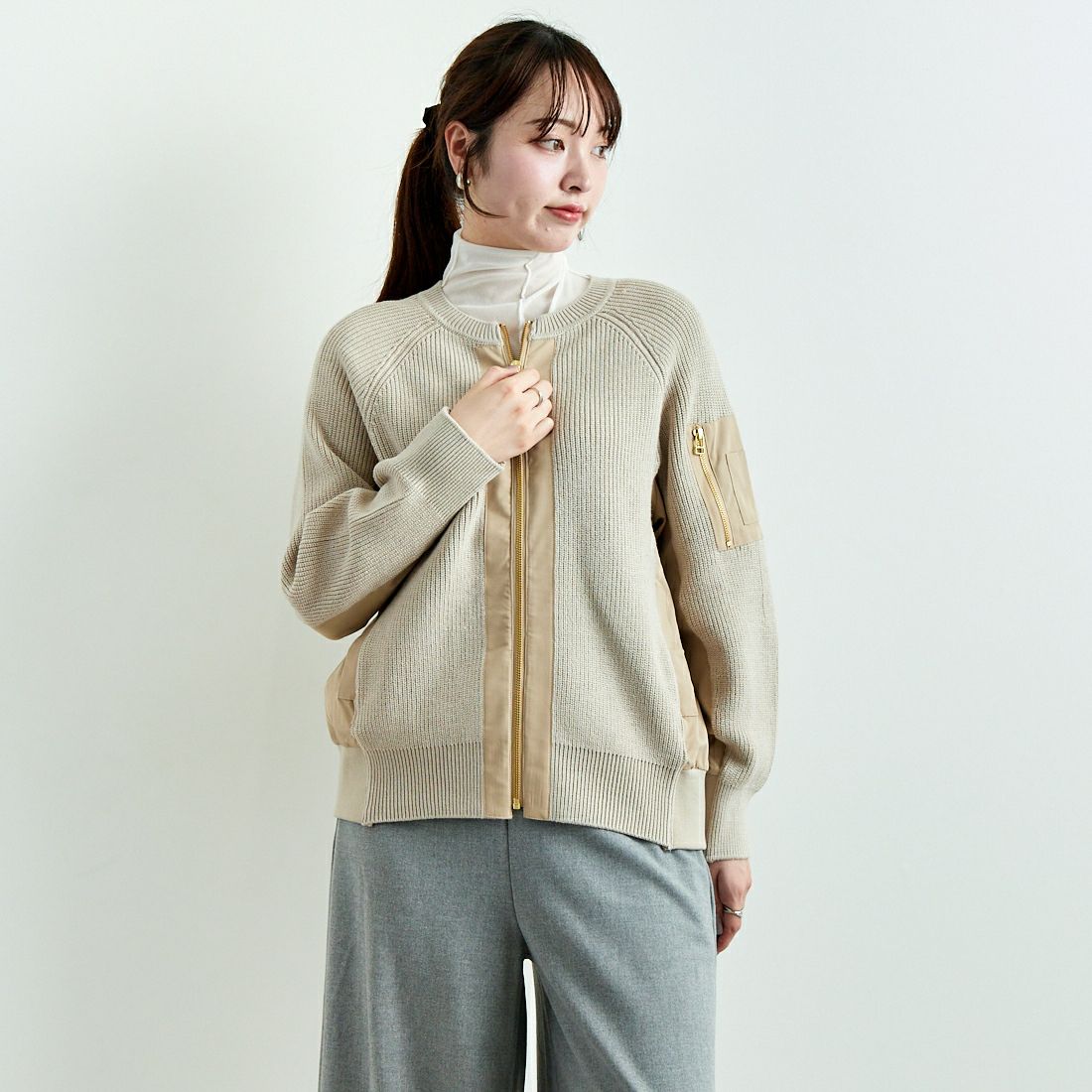 ｸﾞﾚｰﾍﾞｰｼﾞｭ&&モデル身長：167cm 着用サイズ：F&&
