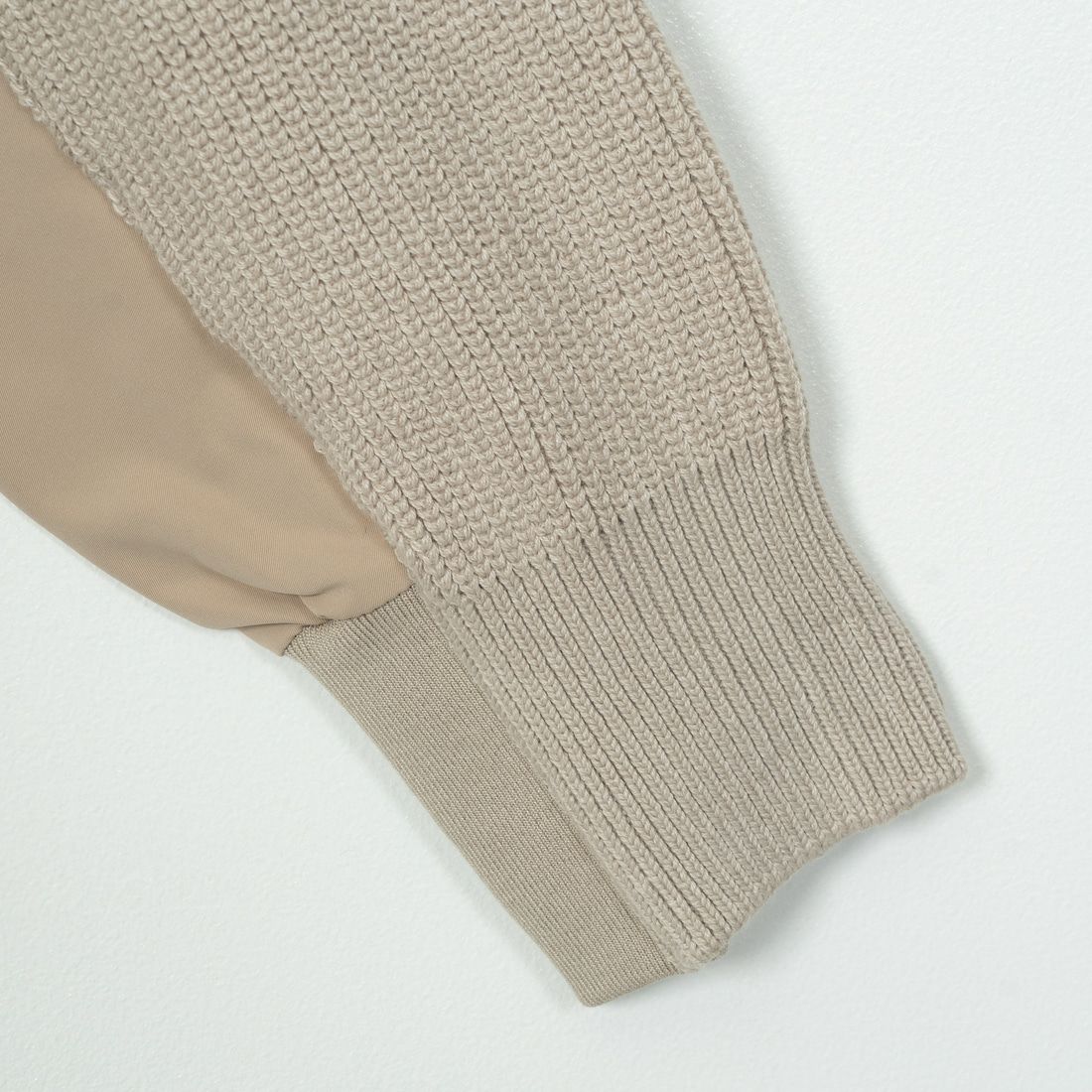 Jeans Factory Clothes [ジーンズファクトリークローズ] 畔編みニット切替ジップブルゾン [3224537] ｸﾞﾚｰﾍﾞｰｼﾞｭ