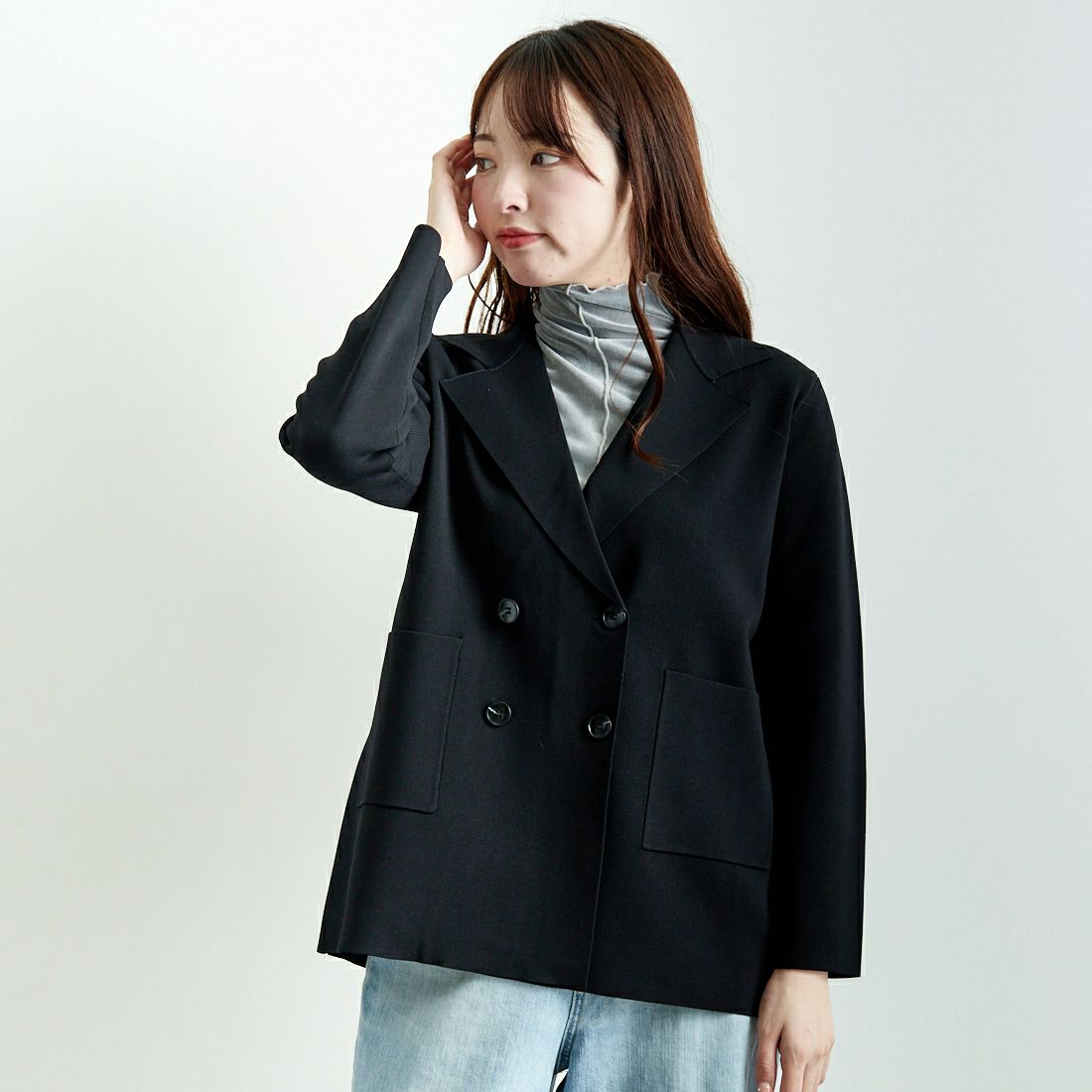 ﾌﾞﾗｯｸ&&モデル身長：167cm 着用サイズ：F&&