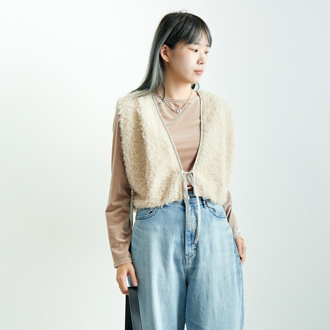 CHIGNON [シニヨン] ボアオーガンベスト [1644-035MK]｜ジーンズファクトリー公式通販サイト - JEANS FACTORY  Online Shop