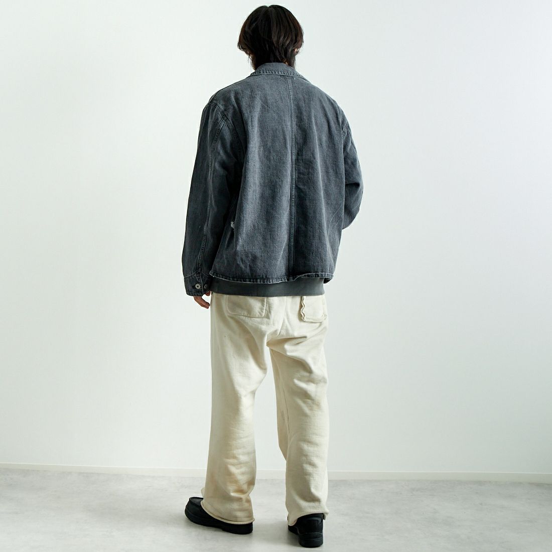 VALTA [ヴァルタ] 別注 カバーオールジャケット [VA24AW3038-JF] 710 BLACK &&モデル身長：179cm 着用サイズ：L&&