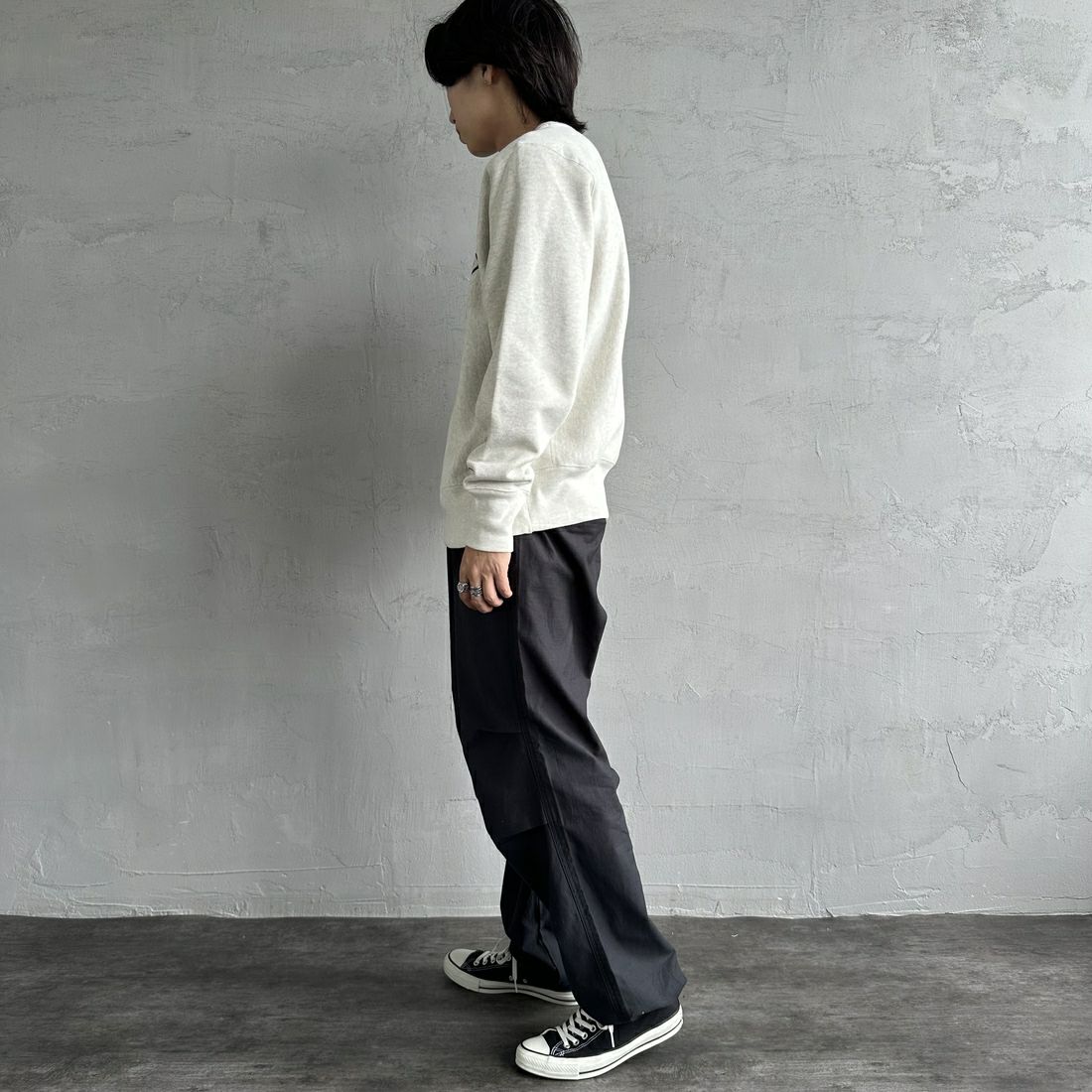Champion [チャンピオン] リバースウィーブ クルーネックスウェットシャツ [C3-A022] 810 ｵｰﾄﾐｰﾙ &&モデル身長：179cm 着用サイズ：XXL&&