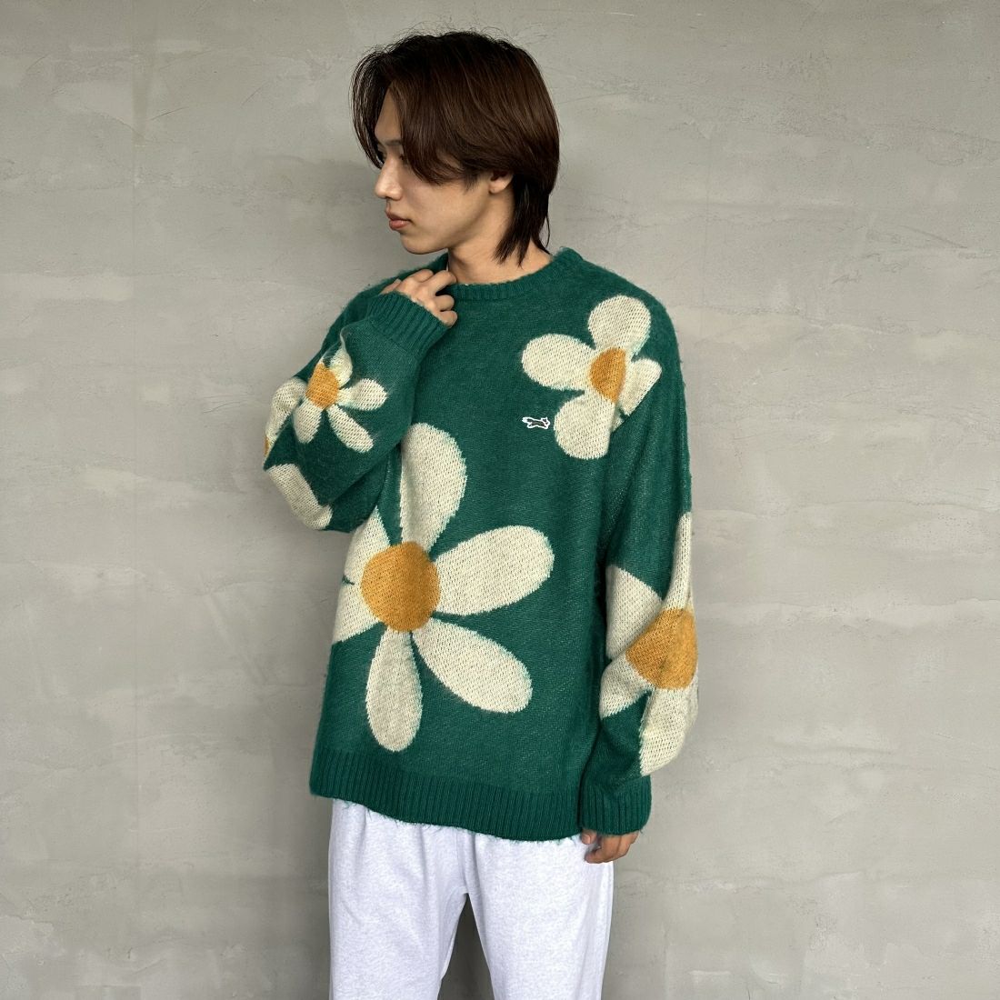 ﾌﾗﾜｰ&&モデル身長：179cm 着用サイズ：L&&