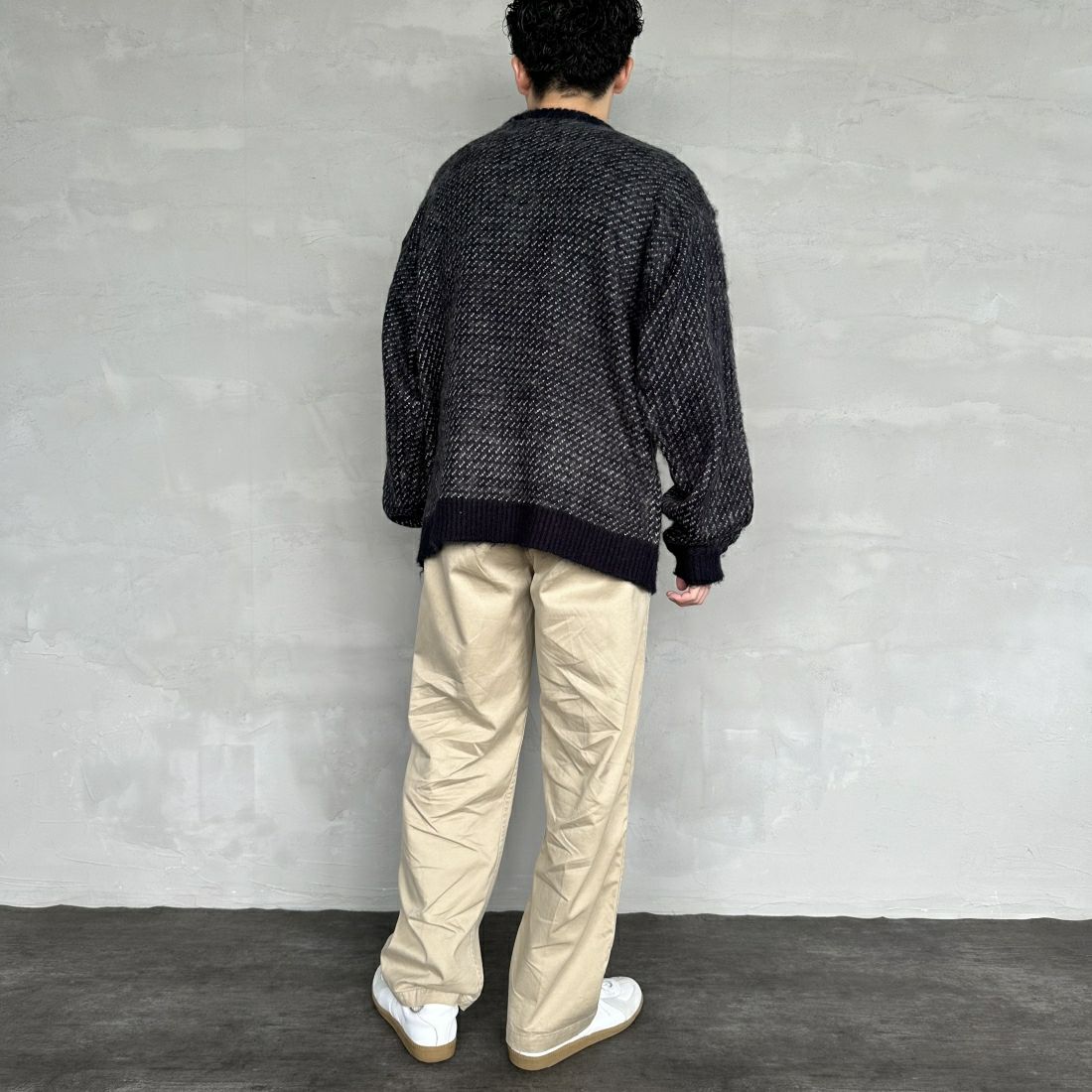 THE FOX [ザフォックス] 別注 シャギーモヘア クルーネックニット [TC24F012-JF] ﾊﾞｰｽﾞｱｲ &&モデル身長：168cm 着用サイズ：L&&
