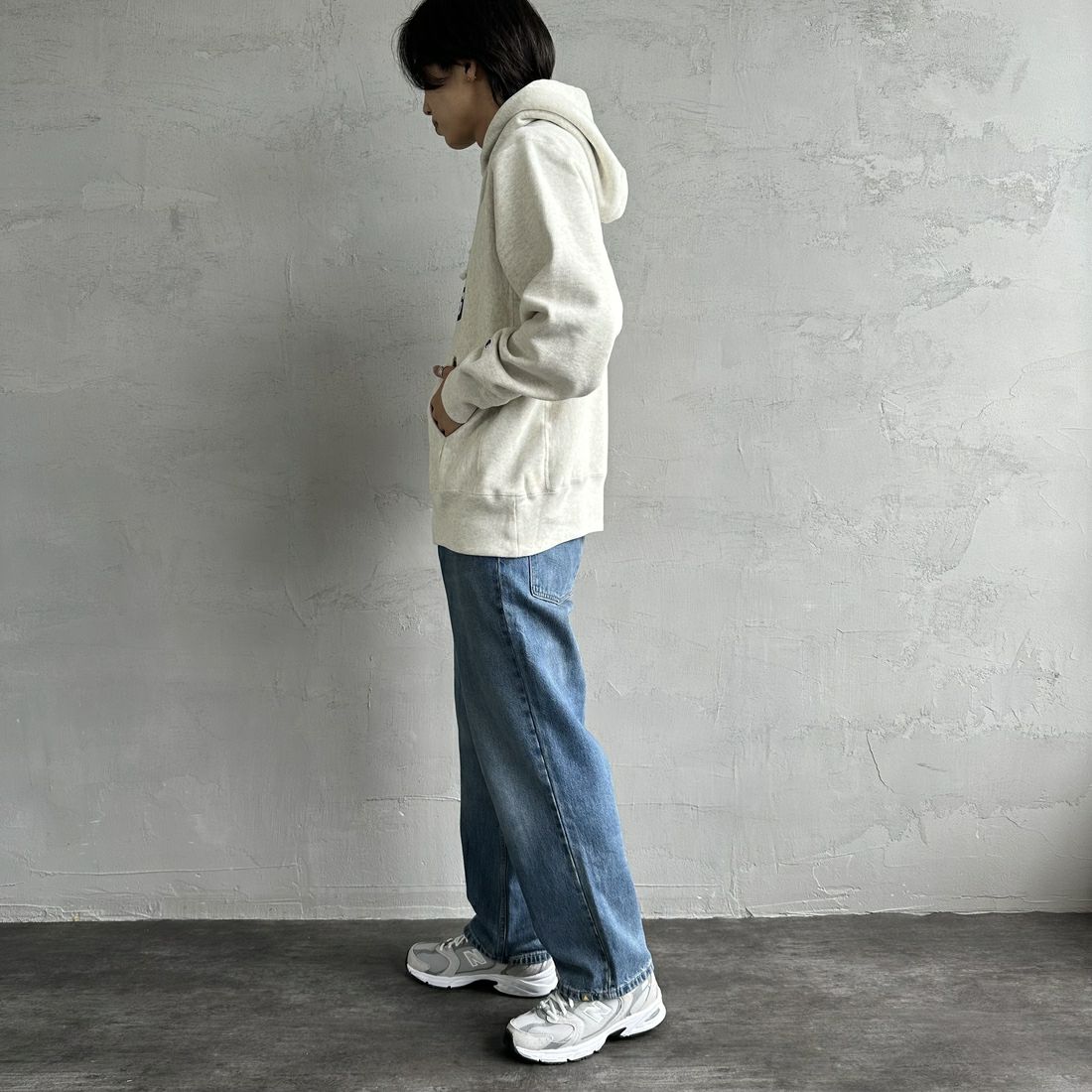 Champion [チャンピオン] リバースウィーブ フーデッドスウェットシャツ [C3-A122] 810 ｵｰﾄﾐｰﾙ &&モデル身長：179cm 着用サイズ：XL&&