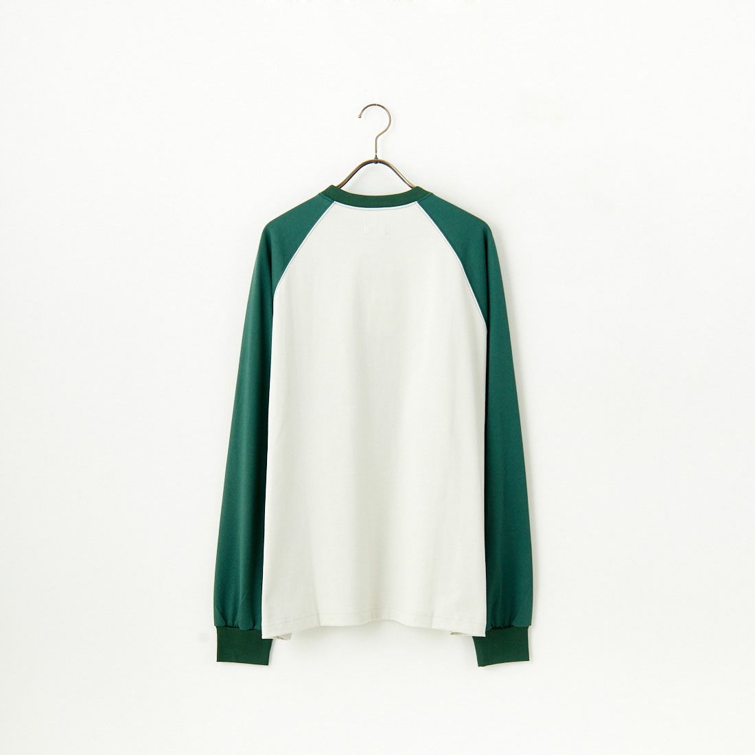 Name. [ネーム] ラグラン ロングスリーブ ビッグTシャツ [NMCU-026] WHT/GREEN