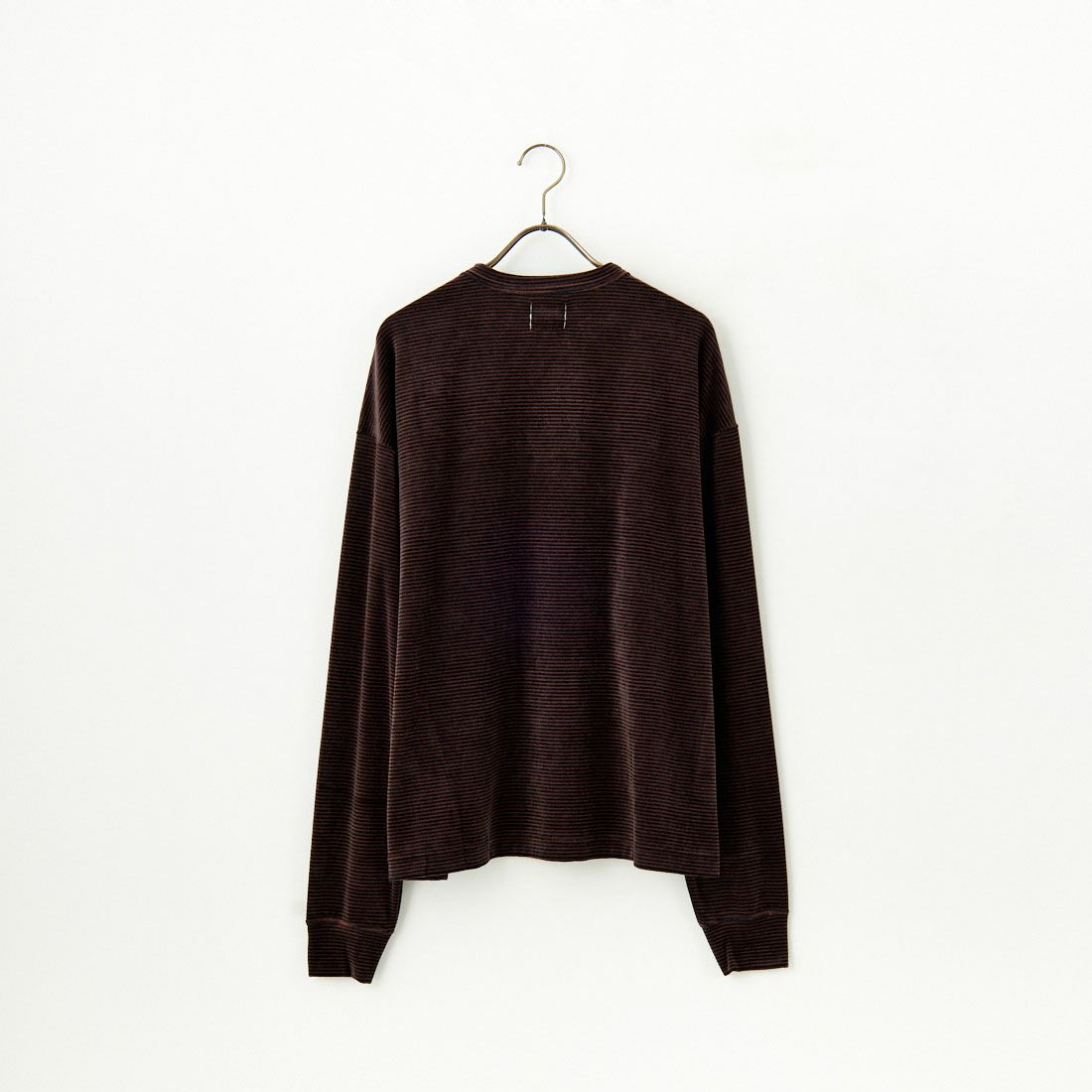 Name. [ネーム] ベロアボーダー ロングスリーブTシャツ [NMCU-027] BROWN
