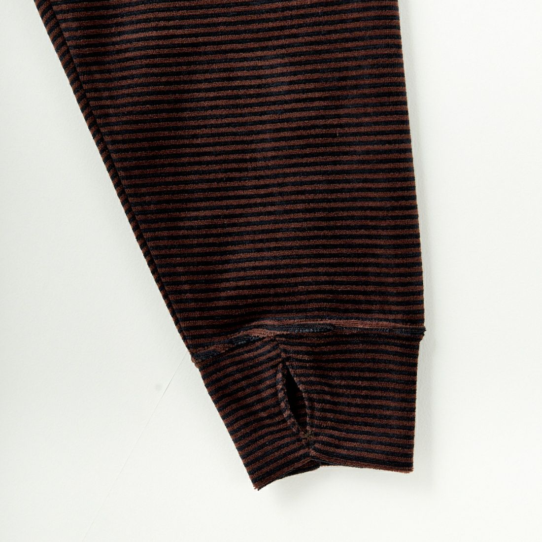 Name. [ネーム] ベロアボーダー ロングスリーブTシャツ [NMCU-027] BROWN