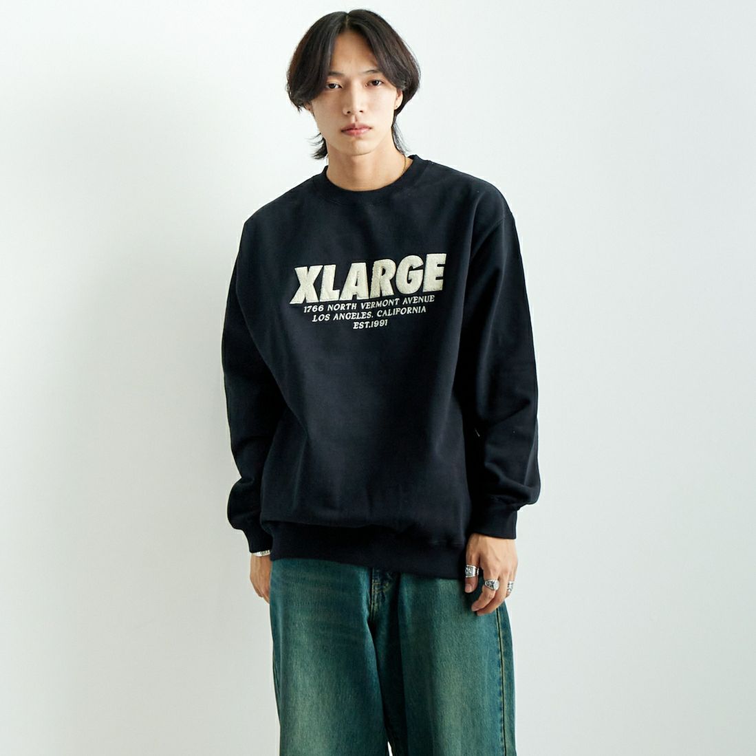 XLARGE [エクストララージ] シェニールロゴ クルーネックスウェットシャツ [101243012016]