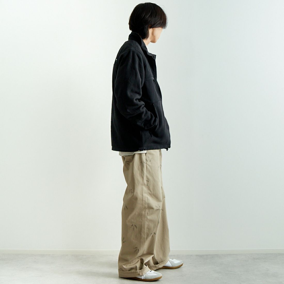 Name. [ネーム] ベルテッドパンツ [NMPT-020] BEIGE &&モデル身長：179cm 着用サイズ：2&&