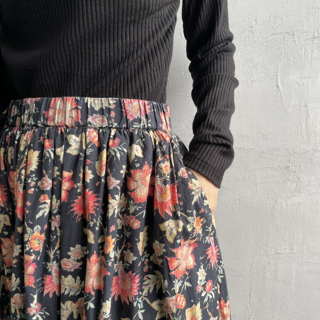 soil [ソイル] ギャザースカート [INSL24735] 9900 BLK