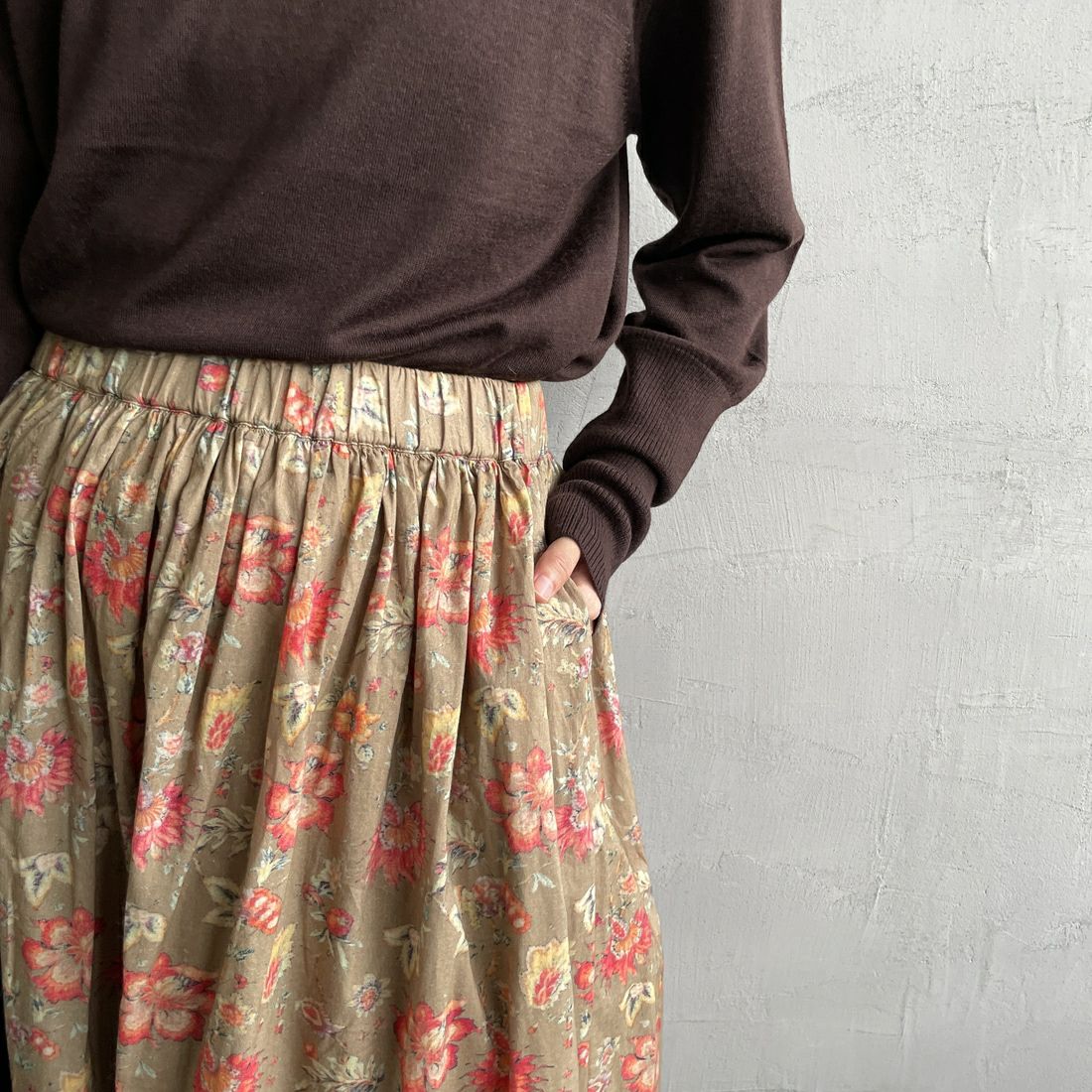 soil [ソイル] ギャザースカート [INSL24735] 8300 D.BEG