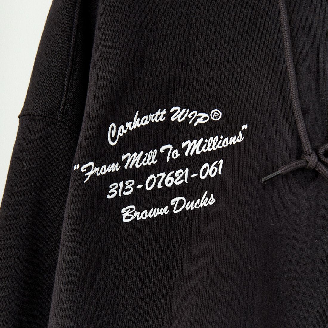 carhartt WIP [カーハートダブリューアイピー] フーデッドブラウンダックスウェット [I033930] BLACK