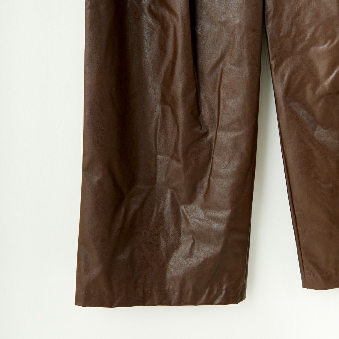 Margaux vintage [マルゴーヴィンテージ] ウォッシュド フェイクレザーパンツ [MG-PT-24117-A] DARK BROWN