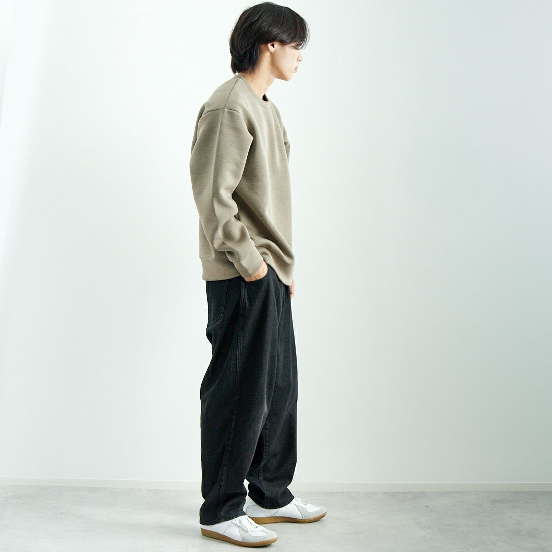 THE NORTH FACE [ザ ノースフェイス] テックエアースウェットクルー [NT62486] CR &&モデル身長：179cm 着用サイズ：XL&&
