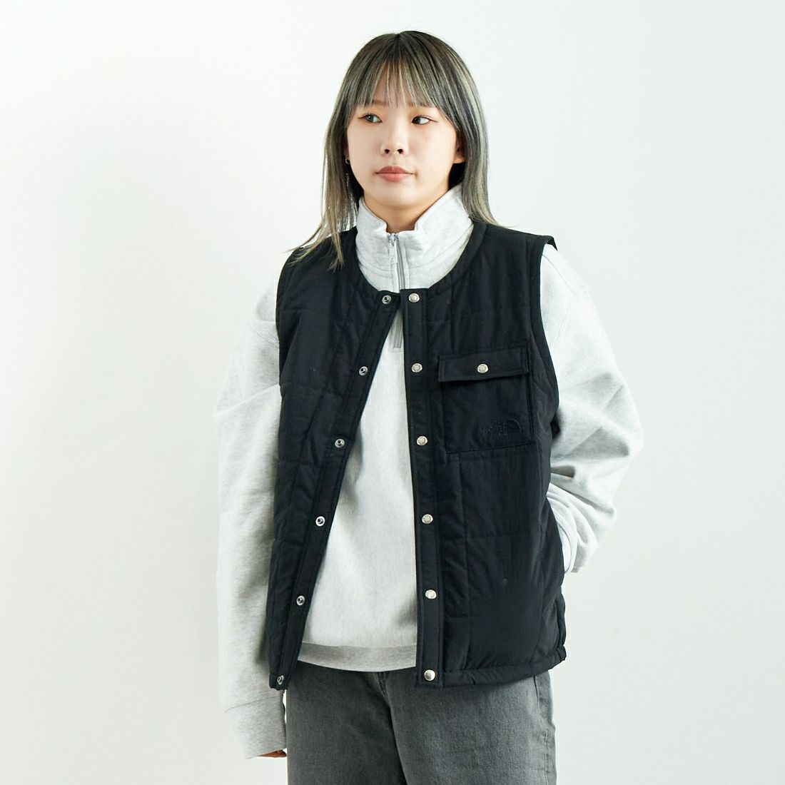 ザノースフェイス XL 新品 ノースフェイス メドウウォームベスト 黒