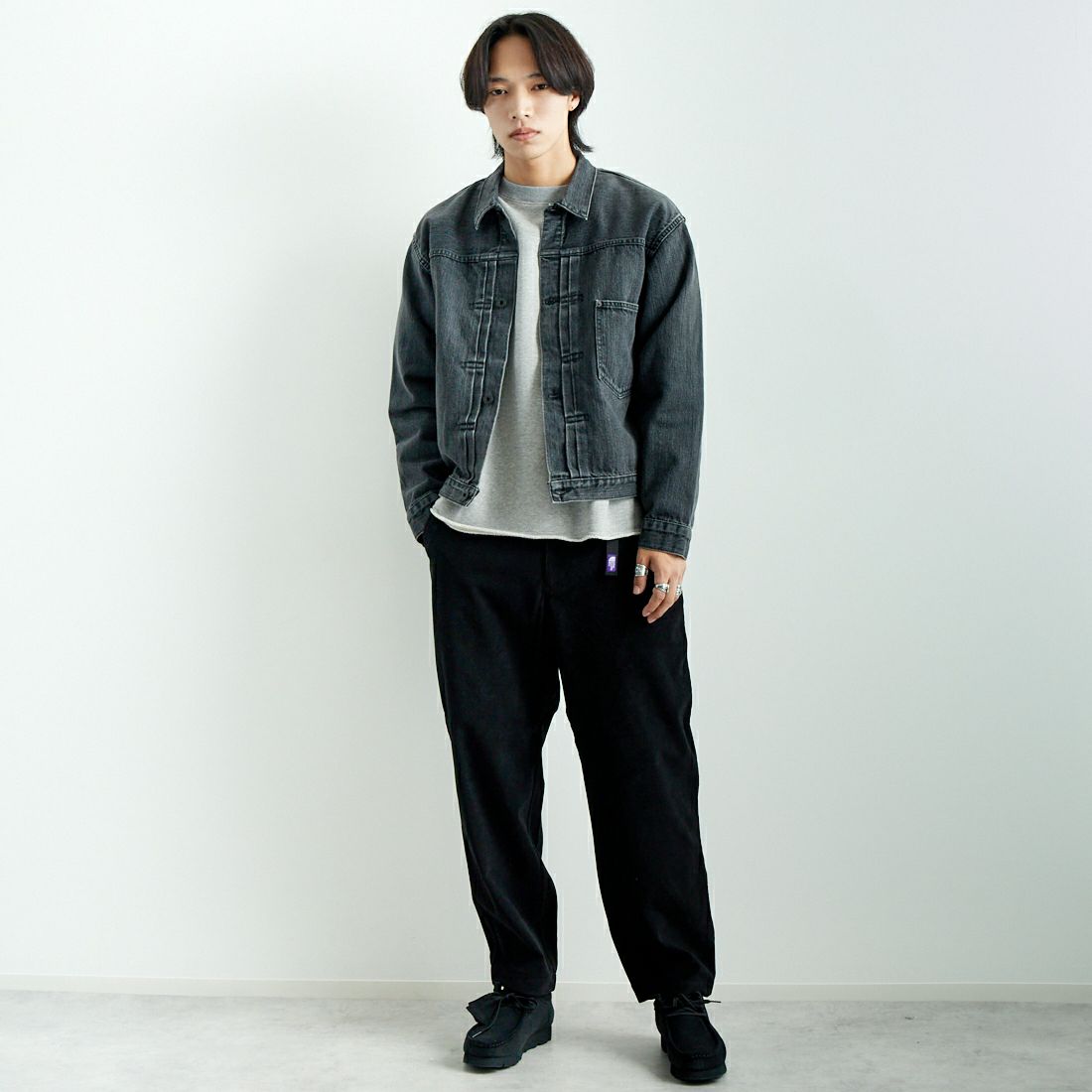 orSlow [オアスロウ] WW2 TYPE1 ブラックデニムジャケット [03-6016] D61S BLK D &&モデル身長：179cm 着用サイズ：5&&