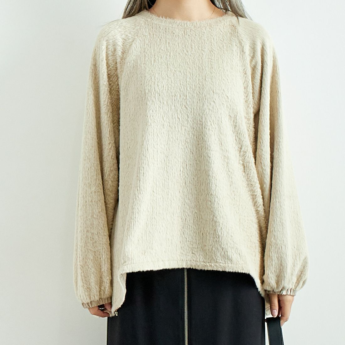 CHIGNON [シニヨン] シャギーニットソープルオーバー [8645-290MK] L.BEIGE