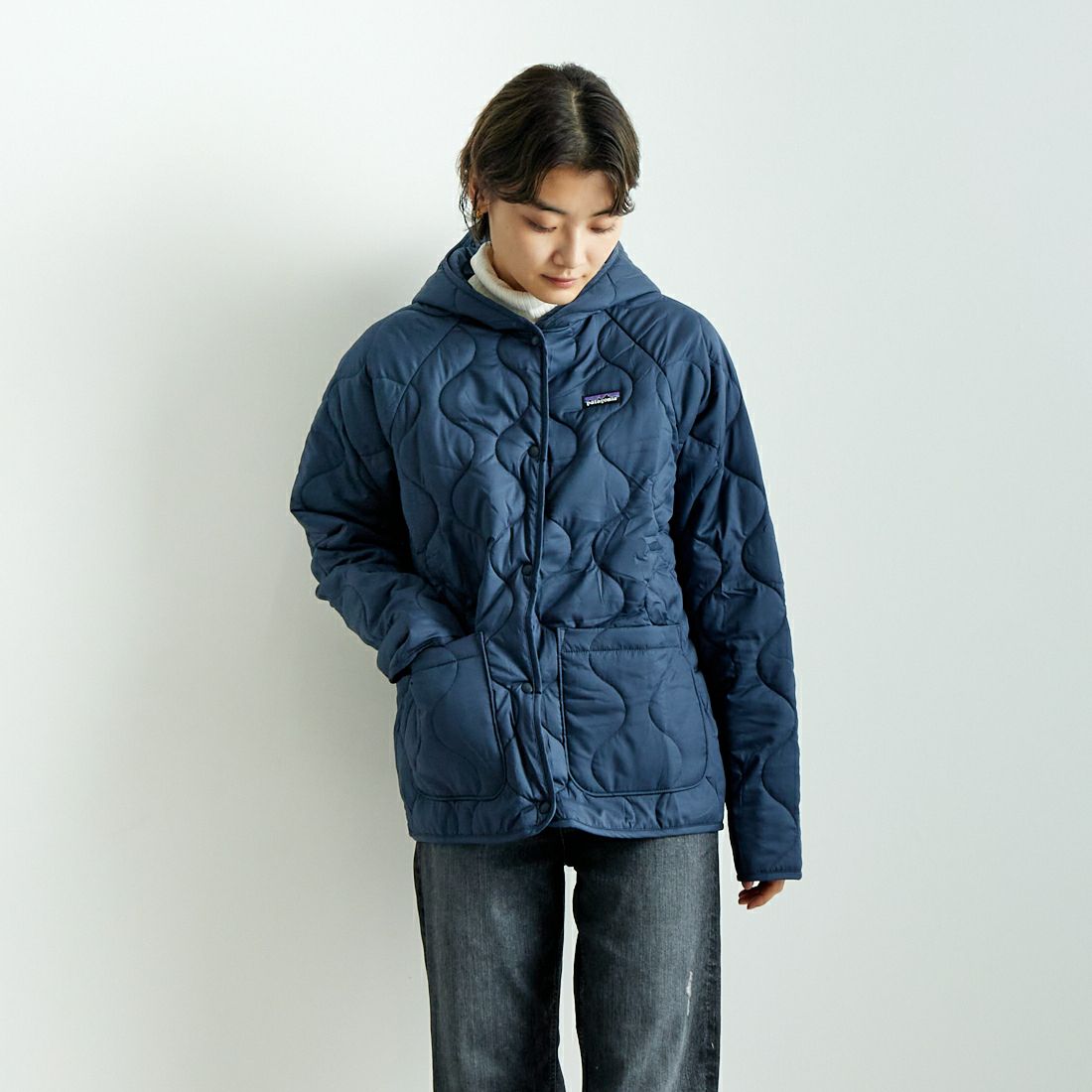 patagonia [パタゴニア] キッズ・キルテッド・パファー [68150] SMDB &&モデル身長：160cm 着用サイズ：KID-XXL&&