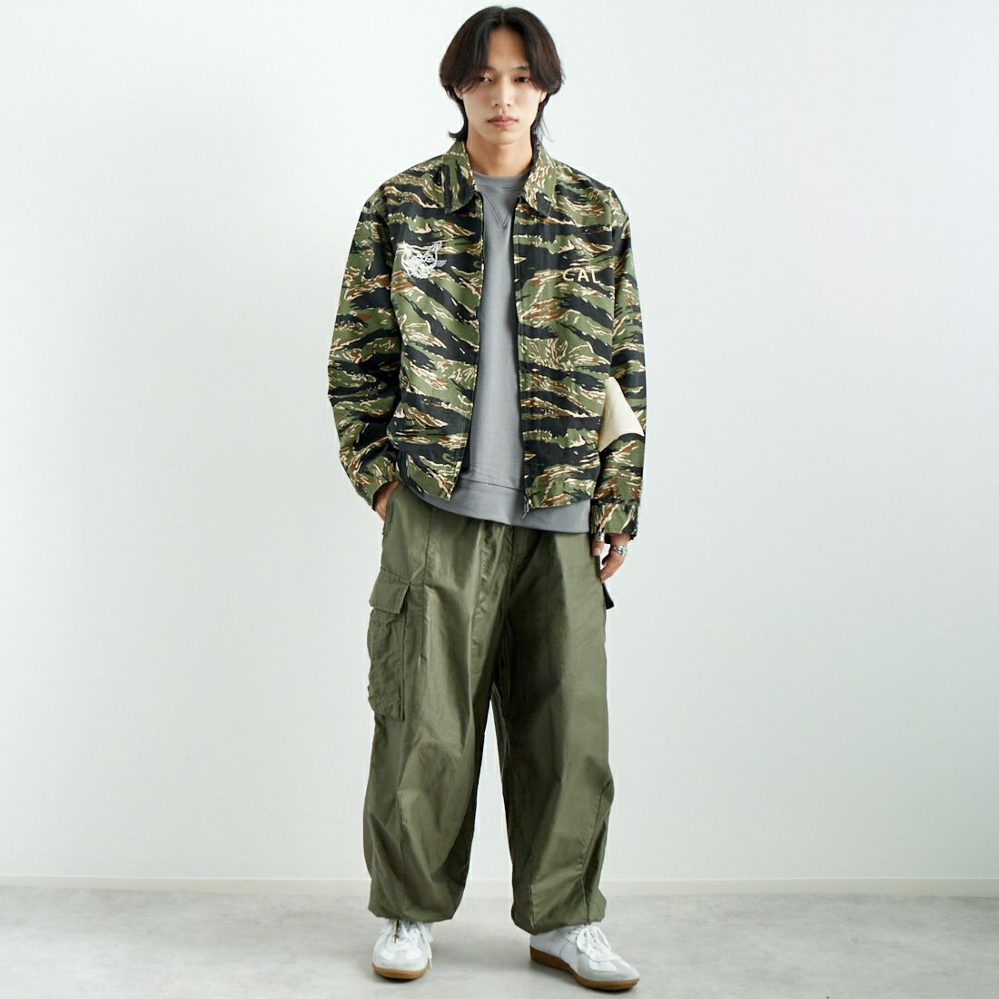 HELLO CALIF [ハローカリフ] CALIジャン [643040] TIGER &&モデル身長：179cm 着用サイズ：L&&