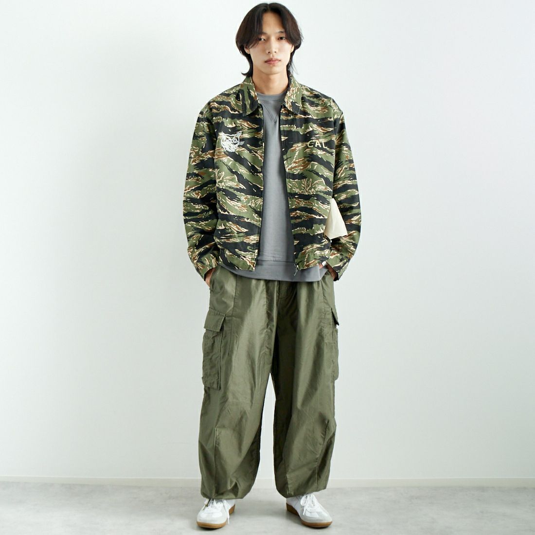 HELLO CALIF [ハローカリフ] CALIジャン [643040] TIGER &&モデル身長：179cm 着用サイズ：L&&