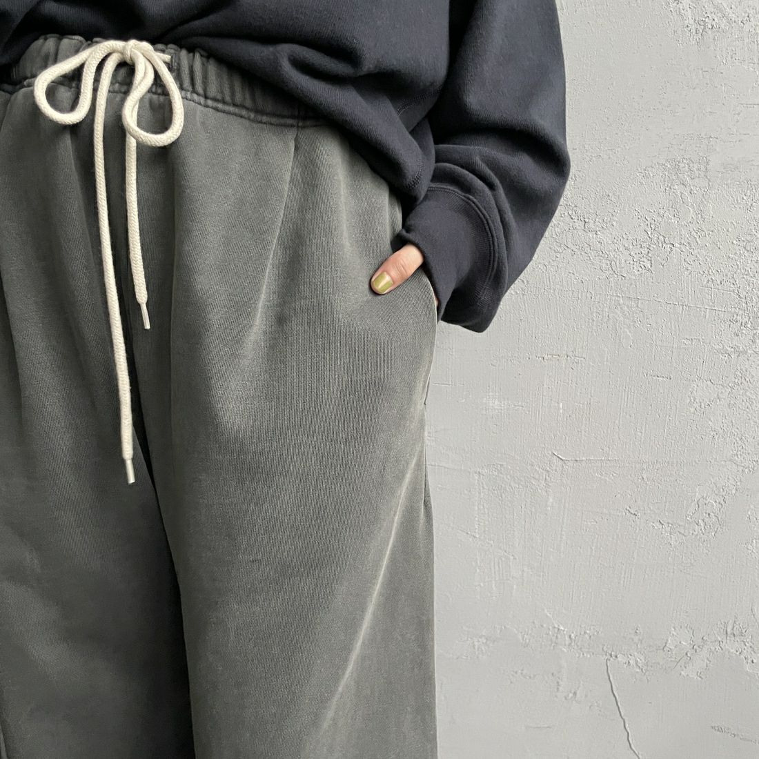 Jeans Factory Clothes [ジーンズファクトリークローズ] ピグメント ヘビー裏毛ワイドスウェットパンツ [2423-INM2] CHARCOAL