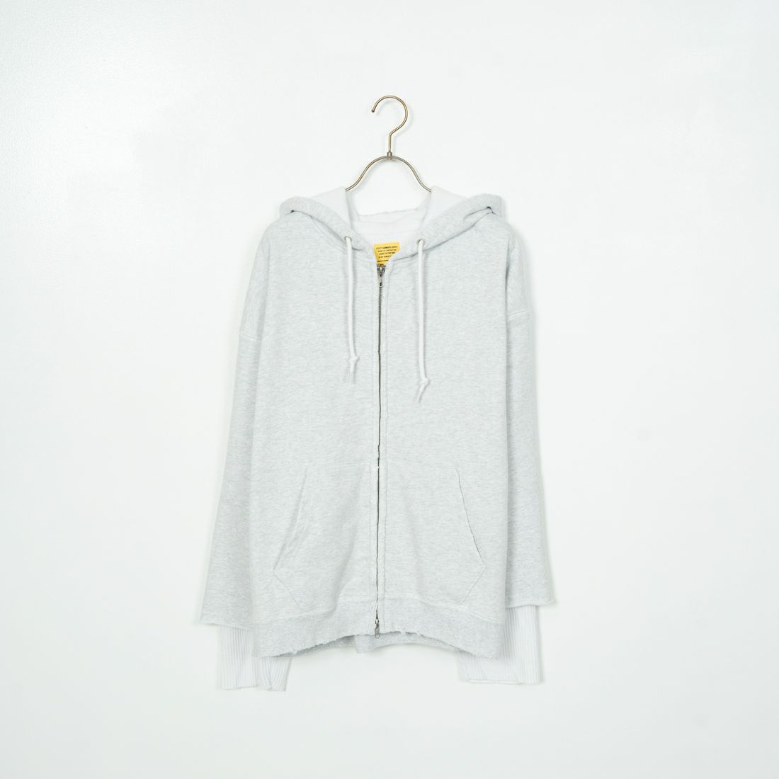 Jeans Factory Clothes [ジーンズファクトリークローズ] ピグメント ヘビー裏毛サーマルカットジップパーカー [2423-INM1] ASH