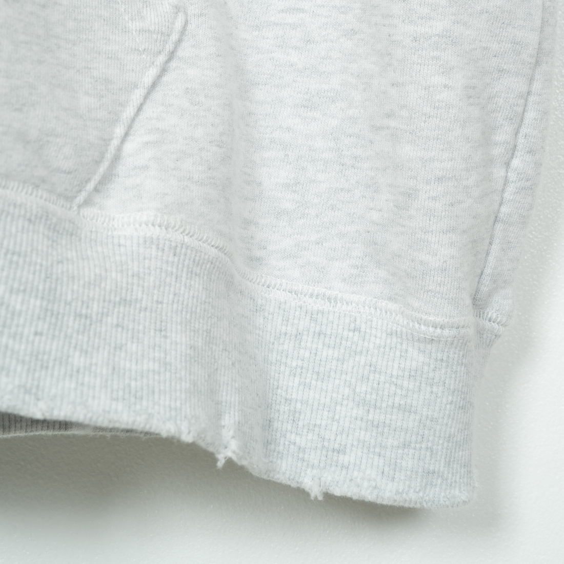 Jeans Factory Clothes [ジーンズファクトリークローズ] ピグメント ヘビー裏毛サーマルカットジップパーカー [2423-INM1] ASH