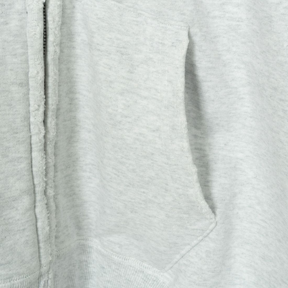 Jeans Factory Clothes [ジーンズファクトリークローズ] ピグメント ヘビー裏毛サーマルカットジップパーカー [2423-INM1] ASH