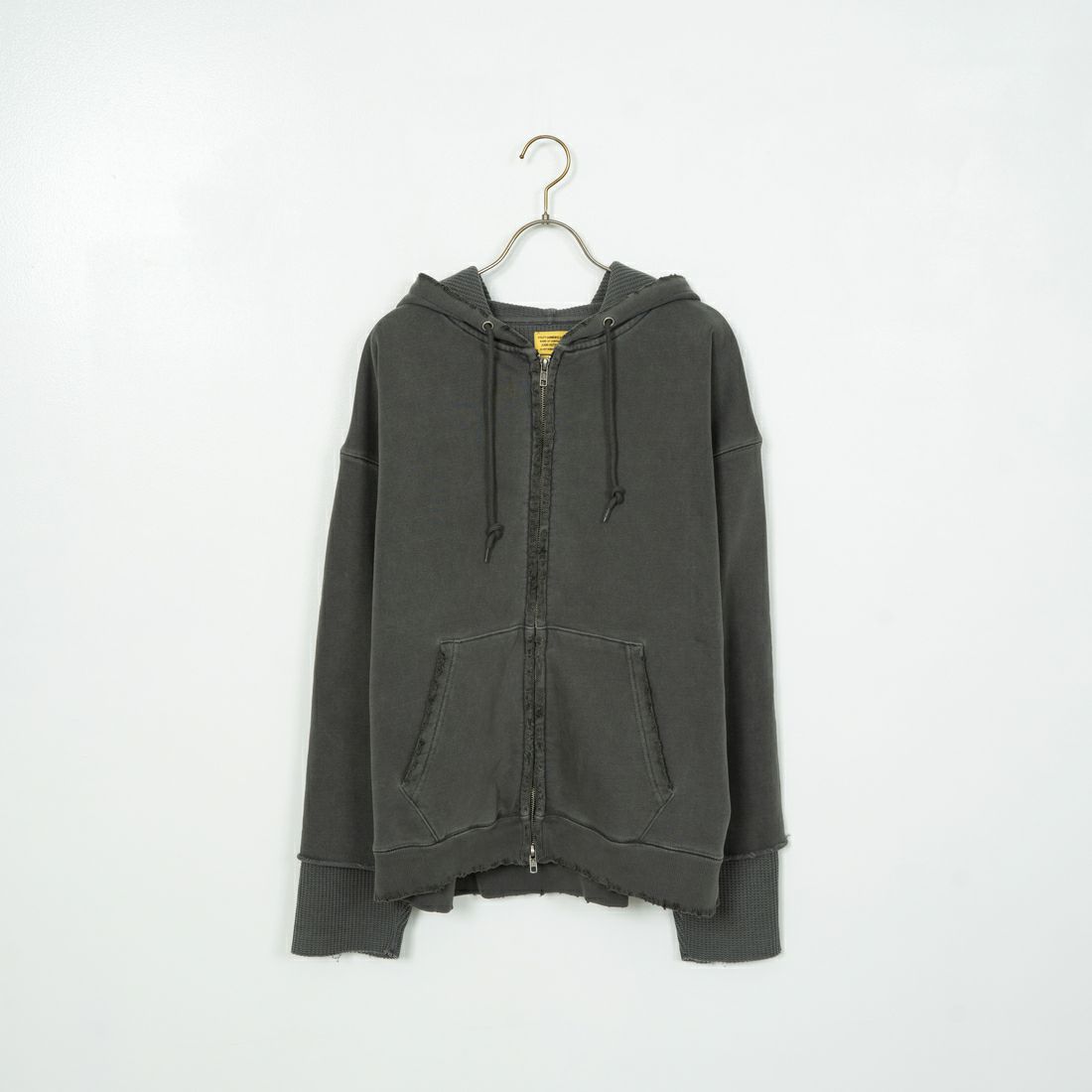 Jeans Factory Clothes [ジーンズファクトリークローズ] ピグメント ヘビー裏毛サーマルカットジップパーカー [2423-INM1] CHARCOAL