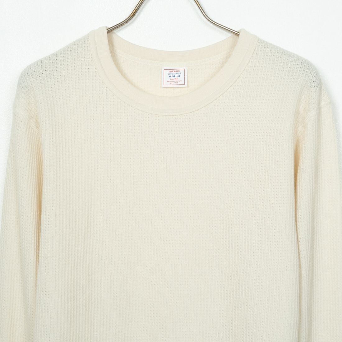 JE MORGAN [ジェイイーモーガン] ワッフルクルーネック長袖Tシャツ [JC088-52S] 04 NATURAL