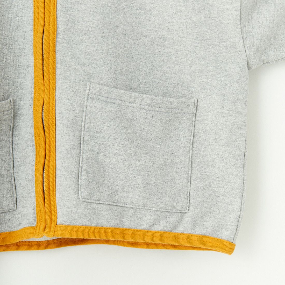 WALLA WALLA SPORT [ワラワラスポーツ] 9ozフリース リンガースウェットカーディガン [FLEECE-RINGER-SW-CD] GRY/YEL