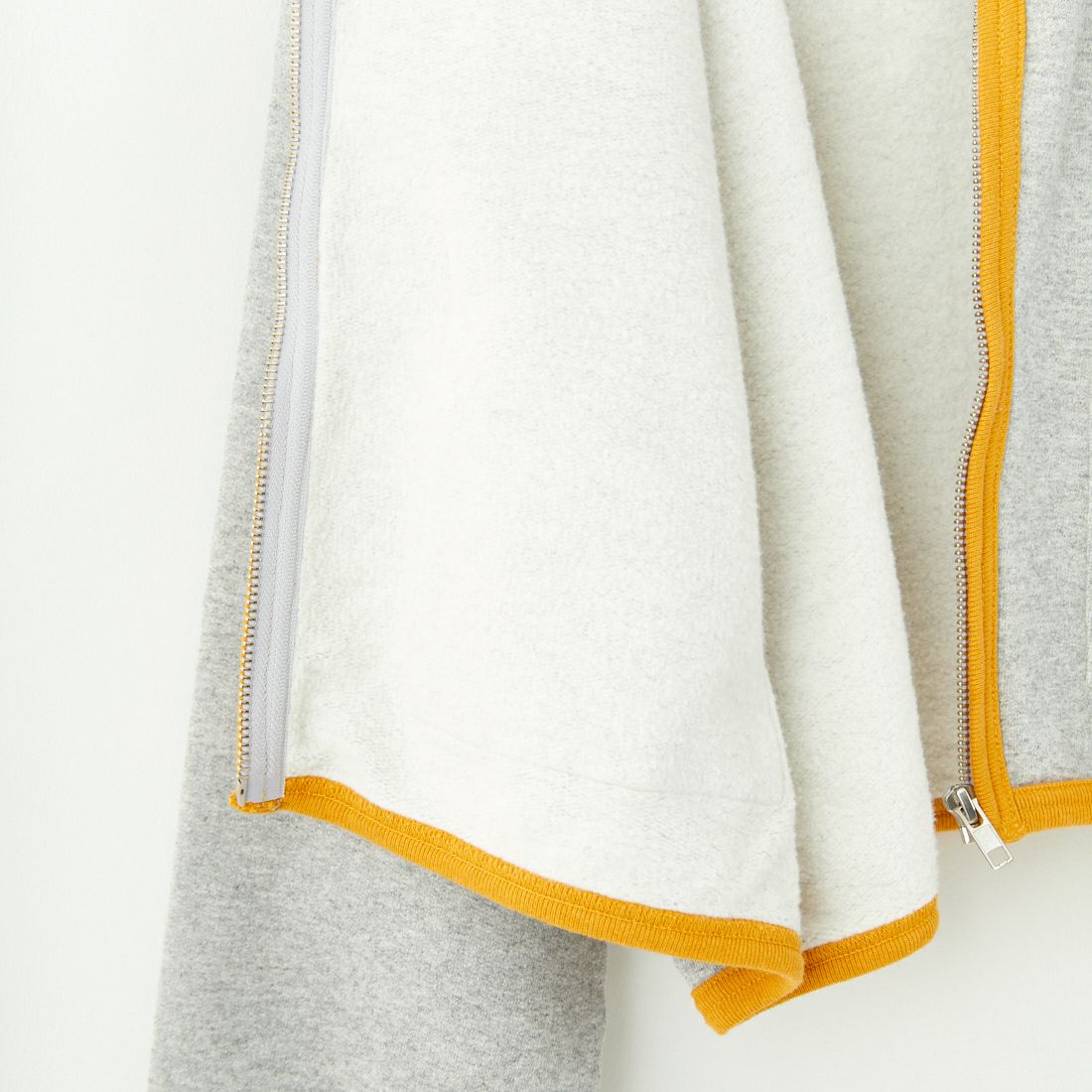 WALLA WALLA SPORT [ワラワラスポーツ] 9ozフリース リンガースウェットカーディガン [FLEECE-RINGER-SW-CD] GRY/YEL