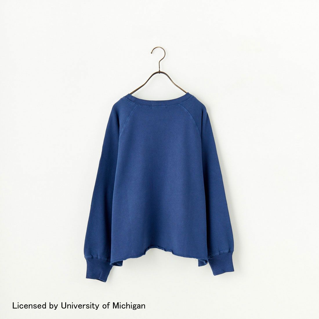 GOOD ROCK SPEED [グッドロックスピード] UNIVERSITY OF MICHIGAN ラグランスウェットシャツ [24MCG202W] LT.NAVY