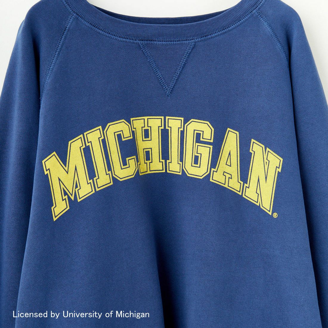 GOOD ROCK SPEED [グッドロックスピード] UNIVERSITY OF MICHIGAN ラグランスウェットシャツ [24MCG202W] LT.NAVY