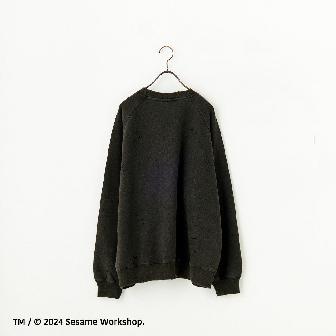 Jeans Factory Clothes [ジーンズファクトリークローズ] キャラダメージスウェット SESAME STREET [JFC-244-086] SESAME STR
