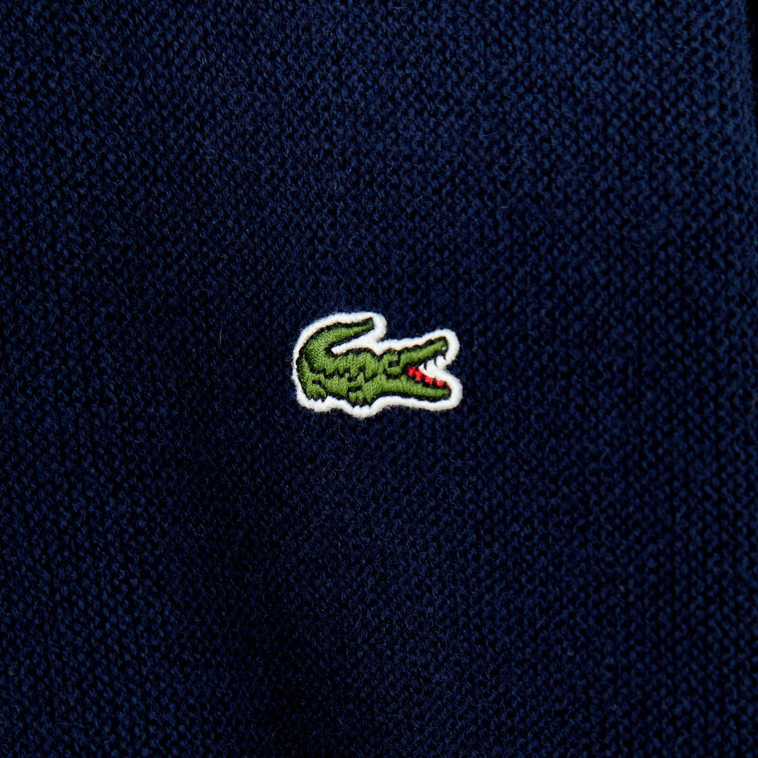 LACOSTE [ラコステ] プレーンVネックニットカーディガン [AF9545] 166 NAVY B