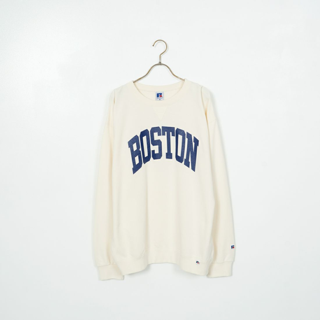 RUSSELL ATHLETIC [ラッセル アスレチック] 別注 カレッジロゴプリントスウェット [RC-243501IN-JF] CREAM