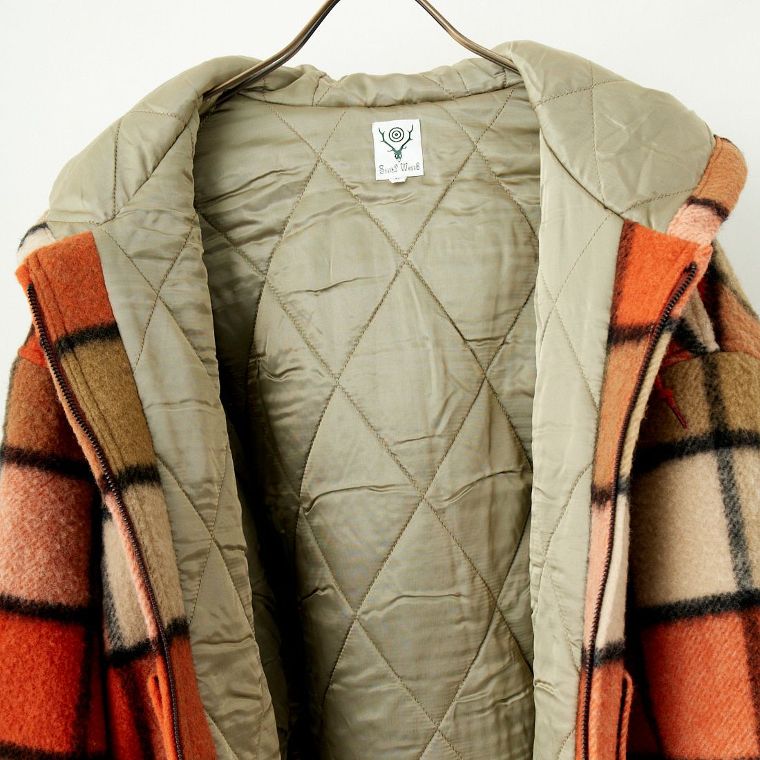 South2West8 [サウスツーウエストエイト] ジップワークフーディ [PU466] B BRICK