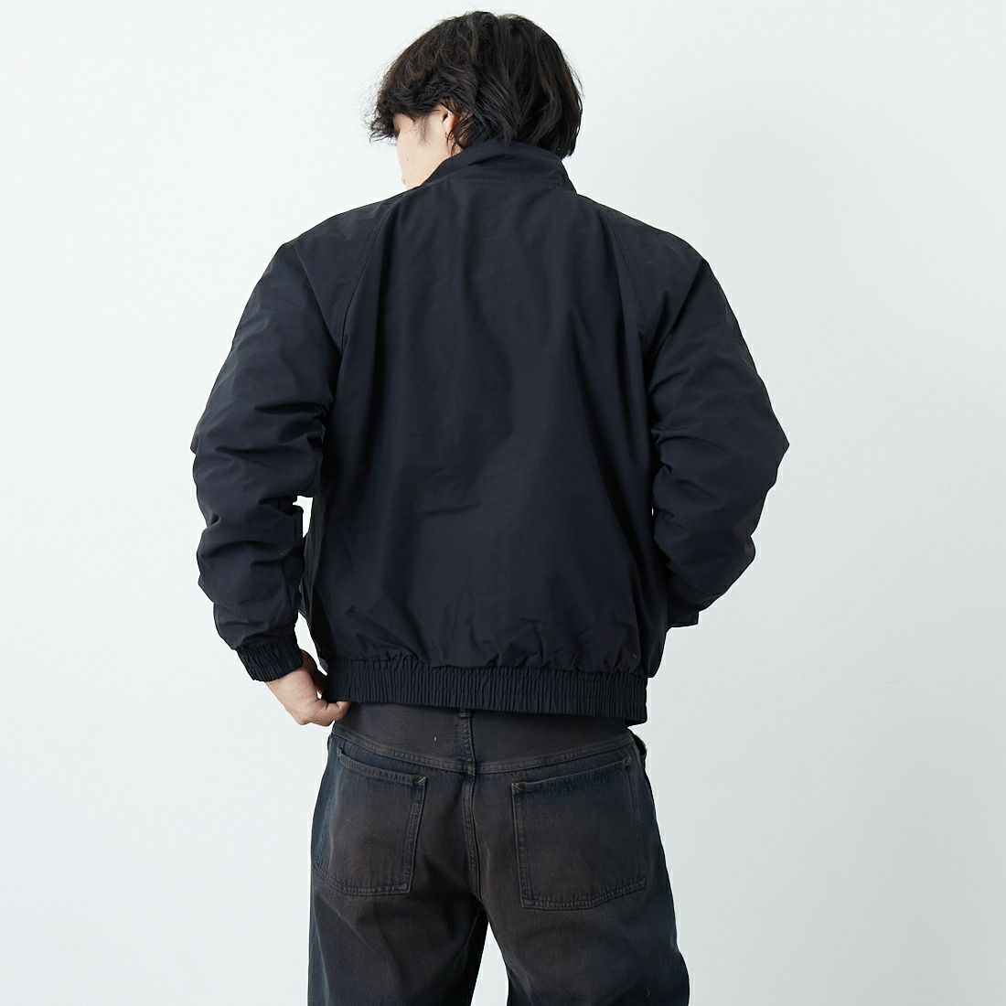 NIKE [ナイキ] ナイキ クラブフューチュラジャケット [FZ0657] 010 BLACK &&モデル身長：179cm 着用サイズ：L&&