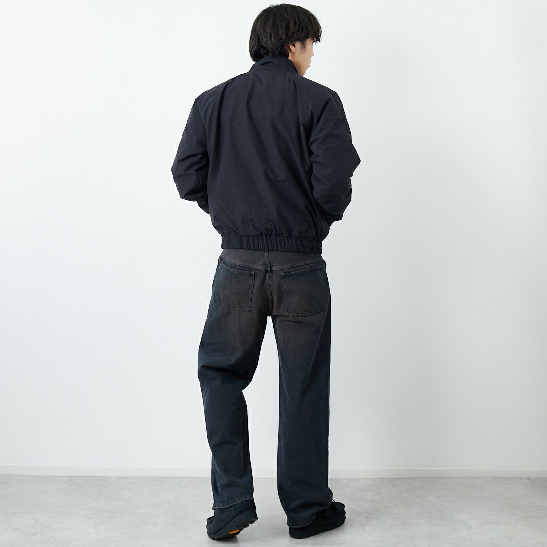 NIKE [ナイキ] ナイキ クラブフューチュラジャケット [FZ0657] 010 BLACK &&モデル身長：179cm 着用サイズ：L&&